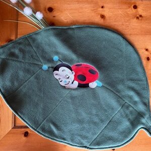 Baby Decke Blatt mit Marienkäfer Nasse Blau