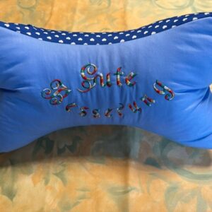 Nackenkissen Gute Besserung Hellblau Dunkelblau mit Herzen